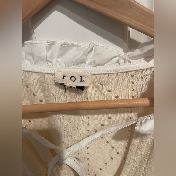 POL by Anthropology Cream Eyelet Top - Picture 4 of 5